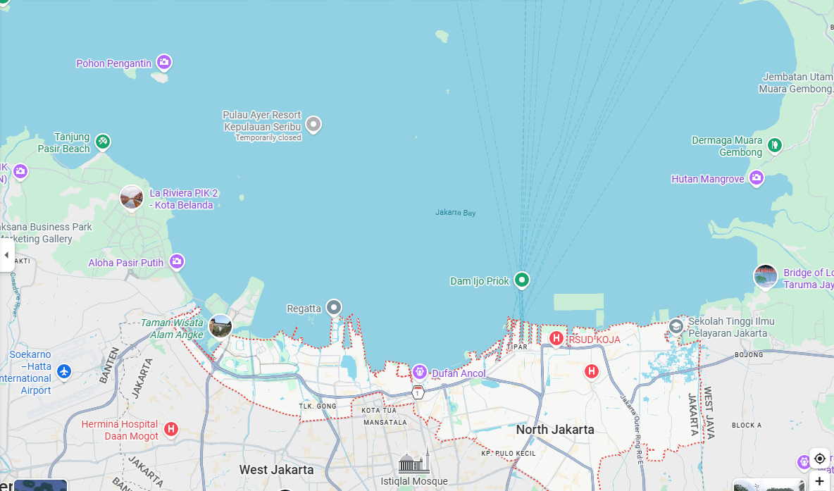 jakarta utara daratan rendah banjir